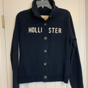 Hollister Mens Navy Blue Button Jacket Large